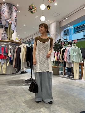 「アイテム（キャミソール）」を使った、てらさんさん（レディース・158cm）の夏コーディネート