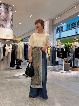 「CIAOPANIC TYPY（チャオパニックティピー）のアイテム（パンツ）」を使った、てらさんさん（レディース・158cm）の夏コーディネート