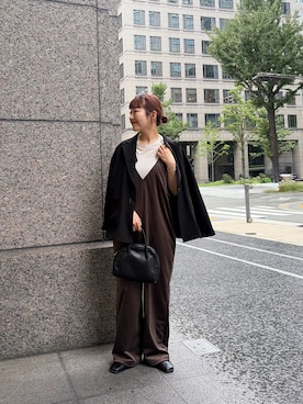 「アイテム（オールインワン・サロペット）」を使った、てらさんさん（レディース・158cm）の夏コーディネート