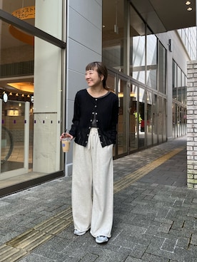 「アイテム（スウェットパンツ）」を使った、てらさんさん（レディース・158cm）の秋コーディネート