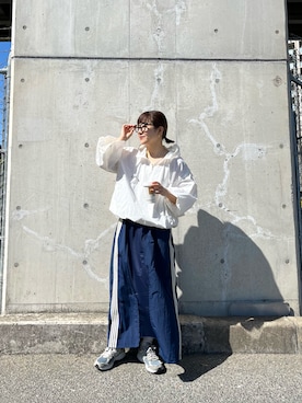 「CIAOPANIC TYPY（チャオパニックティピー）のアイテム（ナイロンジャケット）」を使った、てらさんさん（レディース・157cm）の春コーディネート