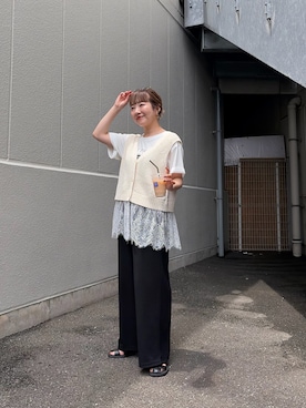 「CIAOPANIC TYPY（チャオパニックティピー）のアイテム（アクセサリー）」を使った、てらさんさん（レディース・158cm）の夏コーディネート