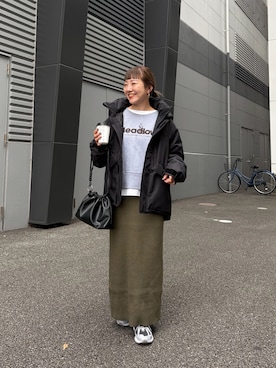 「アイテム（ダウンジャケット/コート）」を使った、てらさんさん（レディース・158cm）の秋コーディネート