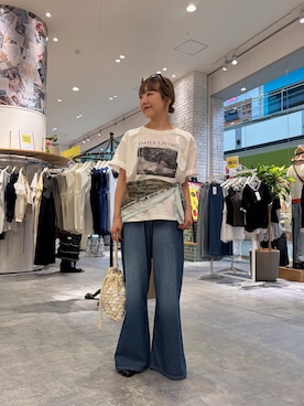 「アイテム（バンダナ/スカーフ、グリーン系）」を使った、てらさんさん（レディース・158cm）の夏コーディネート