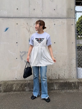 「CIAOPANIC TYPY（チャオパニックティピー）のアイテム（アクセサリー）」を使った、てらさんさん（レディース・158cm）の春コーディネート