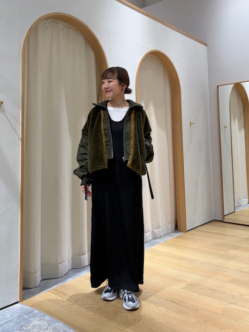 セール】【etsinta】ファー切替ショートスタンドジャケット/WEB