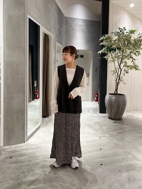 「ベロア」｜てらさんさん（レディース・158cm）の冬コーディネート