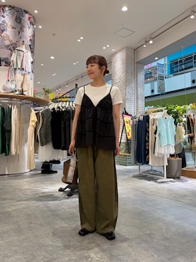 「CIAOPANIC TYPY（チャオパニックティピー）のアイテム（アクセサリー）」を使った、てらさんさん（レディース・158cm）の夏コーディネート