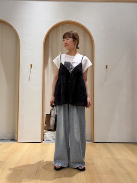 「CIAOPANIC TYPY（チャオパニックティピー）のアイテム」を使った、てらさんさん（レディース・158cm）の夏コーディネート