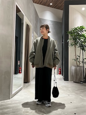 「アイテム（ワンピース）」を使った、てらさんさん（レディース・158cm）の秋コーディネート