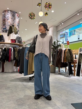 「アイテム（ヘアバンド）」を使った、てらさんさん（レディース・158cm）の冬コーディネート