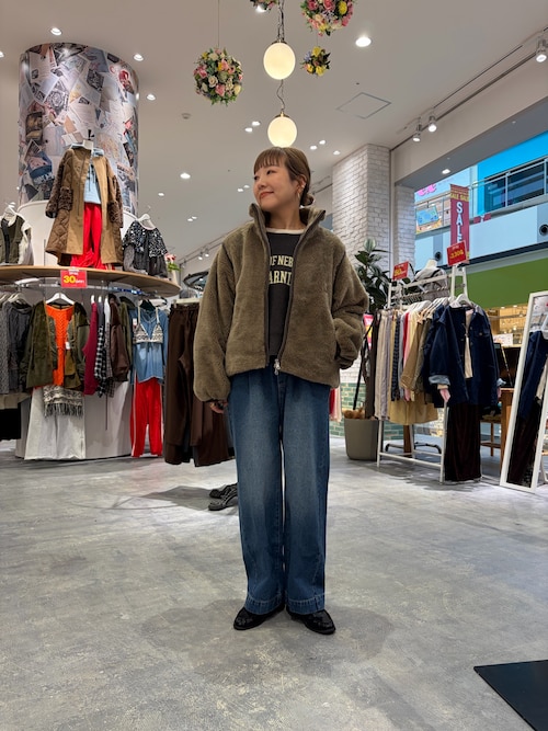 セール】【ぬくかる】2WAYふわボアスタンドジャケット（ブルゾン