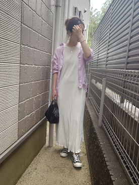 「プレミアムリネンシャツ」｜RRUmamaさん（レディース・157cm）の夏コーディネート