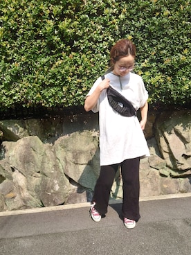 「サファリハット」｜「アイテム（オールインワン・サロペット）」を使った、RRUmamaさん（レディース・157cm）の秋コーディネート