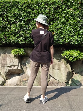 「SLOBE IENA（スローブイエナ）のアイテム（ハット）」を使った、RRUmamaさん（レディース・157cm）の夏コーディネート