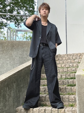 「LAKOLE（ラコレ）のアイテム」を使った、だぃすけさん（メンズ・170cm）の夏コーディネート