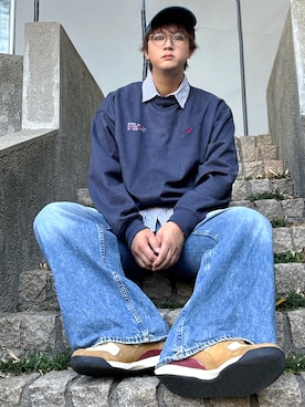 「アイテム（スウェット）」を使った、だぃすけさん（メンズ・170cm・30代）の秋コーディネート