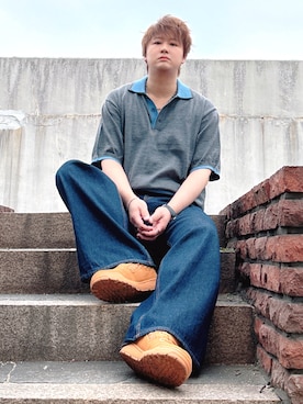 「RAGEBLUE（レイジブルー）のアイテム（パンツ）」を使った、だぃすけさん（メンズ・170cm）の春コーディネート