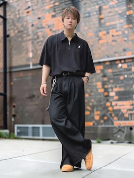 「KANGOL（カンゴール）のアイテム」を使った、だぃすけさん（メンズ・170cm）の夏コーディネート