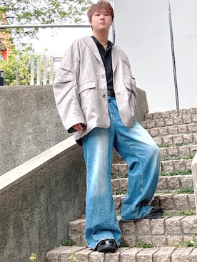 「tk.TAKEO KIKUCHI（ティーケータケオキクチ）のアイテム」を使った、だぃすけさん（メンズ・170cm）の春コーディネート
