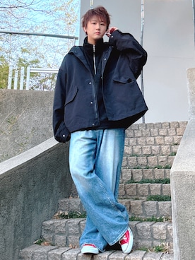 「アイテム（スウェット）」を使った、だぃすけさん（メンズ・170cm・30代）の冬コーディネート