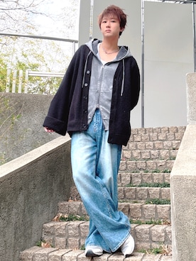 「アイテム（パーカー）」を使った、だぃすけさん（メンズ・170cm・30代）の冬コーディネート