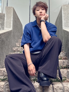 「アイテム（カーゴパンツ）」を使った、だぃすけさん（メンズ・170cm・30代）の夏コーディネート