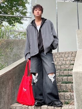 「RAGEBLUE（レイジブルー）のアイテム（ブルゾン）」を使った、だぃすけさん（メンズ・170cm）の秋コーディネート