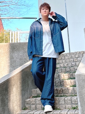 「RAGEBLUE（レイジブルー）のアイテム」を使った、だぃすけさん（メンズ・170cm）の春コーディネート