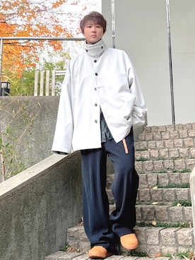 「アイテム（セットアップ）」を使った、だぃすけさん（メンズ・170cm）の冬コーディネート