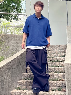 「アイテム（ポロシャツ）」を使った、だぃすけさん（メンズ・170cm）の秋コーディネート