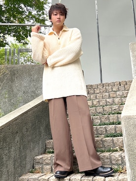 「アイテム（セットアップ）」を使った、だぃすけさん（メンズ・170cm）の秋コーディネート