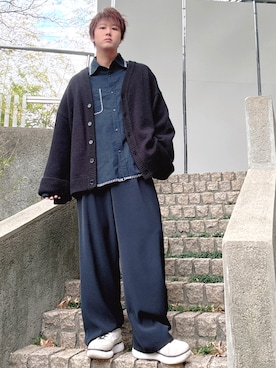 「アイテム（セットアップ）」を使った、だぃすけさん（メンズ・170cm）の冬コーディネート