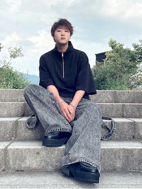 「アイテム（ローファー）」を使った、だぃすけさん（メンズ・170cm・30代）の夏コーディネート