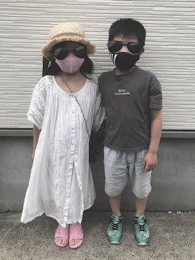 「RAT EFFECT（ラットエフェクト）のアイテム」を使った、mihaさん（キッズ・125cm）の春コーディネート