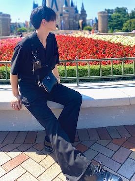 「Ellno Loset（エルノロゼット）のアイテム（スラックス）」を使った、HIROさん（メンズ・168cm）の秋コーディネート