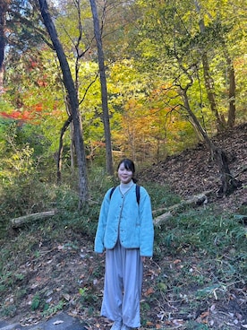 「Libra Cue（リブラ キュー）のアイテム（パンツ）」を使った、ぽかさん（レディース・158cm）の冬コーディネート
