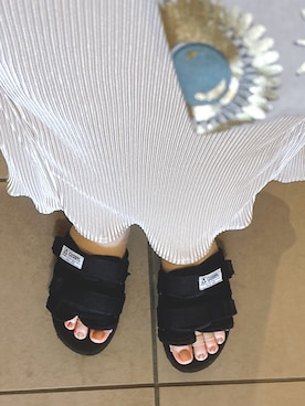 「しまむら（シマムラ）のアイテム（サンダル）」を使った、ぽかさん（レディース・158cm）の秋コーディネート