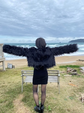 「BLONDEY（ブロンディ）のアイテム」を使った、ナサヌさん（レディース・156cm）の冬コーディネート