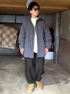 「アイテム（モッズコート）」を使った、宇宙太（ウチュウタ）さん（メンズ・171cm）の冬コーディネート