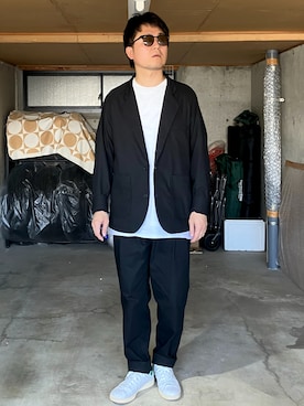 「Graphpaper（グラフペーパー）のアイテム（トップス）」を使った、宇宙太（ウチュウタ）さん（メンズ・171cm）の春コーディネート