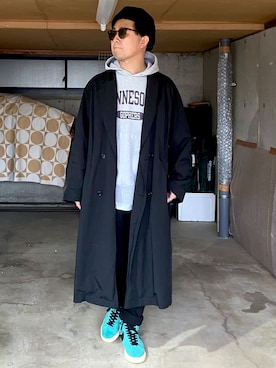 「アイテム（キャスケット）」を使った、宇宙太（ウチュウタ）さん（メンズ・171cm）の冬コーディネート