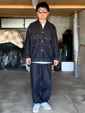 「Graphpaper（グラフペーパー）のアイテム」を使った、宇宙太（ウチュウタ）さん（メンズ・171cm）の春コーディネート