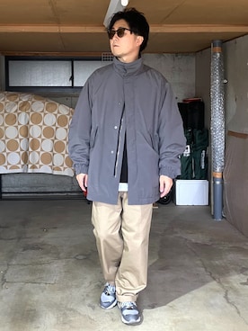 「アイテム（モッズコート）」を使った、宇宙太（ウチュウタ）さん（メンズ・171cm）の冬コーディネート