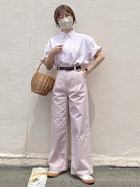 「SVEC（シュベック）のアイテム（シューズ）」を使った、yukie.さん（レディース・155cm）の春コーディネート