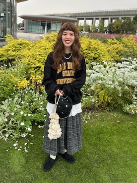 「アイテム（スウェット）」を使った、yukie.さん（レディース・155cm）の秋コーディネート