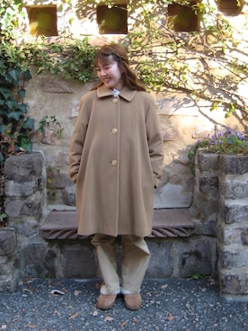 「アイテム（チノパンツ）」を使った、yukie.さん（レディース・155cm）の冬コーディネート