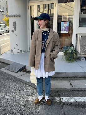 「BEAMS BOY（ビームスボーイ）のアイテム」を使った、yukie.さん（レディース・155cm）の冬コーディネート