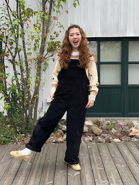 「アイテム（オールインワン・サロペット）」を使った、yukie.さん（レディース・155cm）の秋コーディネート