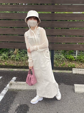 「Kastane」｜「アイテム（ジャンパースカート）」を使った、yukie.さん（レディース・155cm）の夏コーディネート